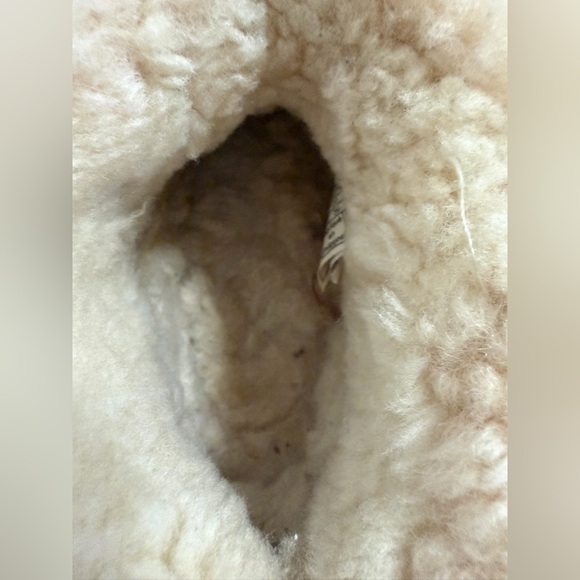Ugg Classic Mini fluff shearling ankle boots tan suede Leather size 8 - Picture 5 of 13